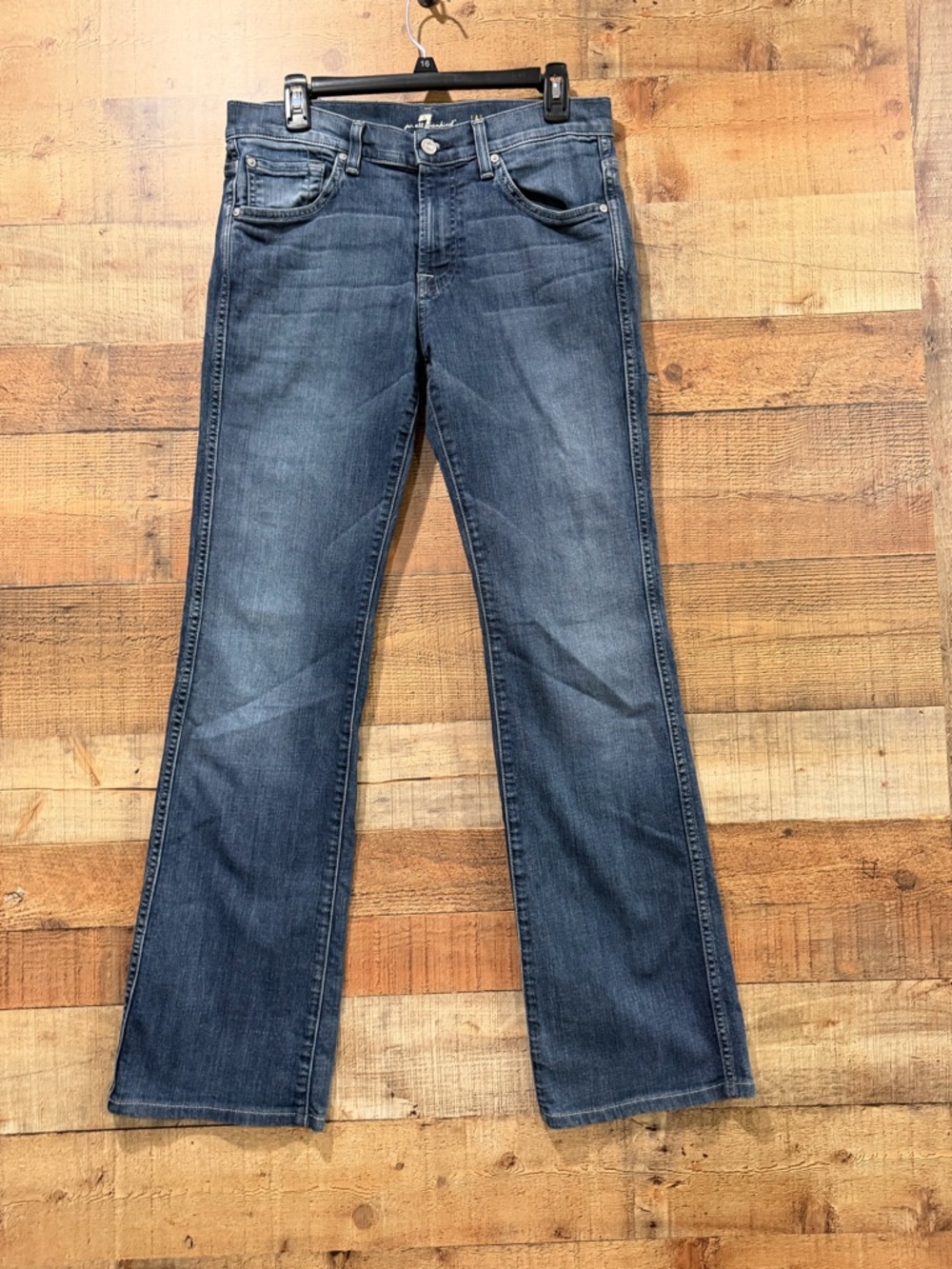 7 For All Mankind A Pocket Women's Boot Cut Dark Blue Jeans Size 32 Long